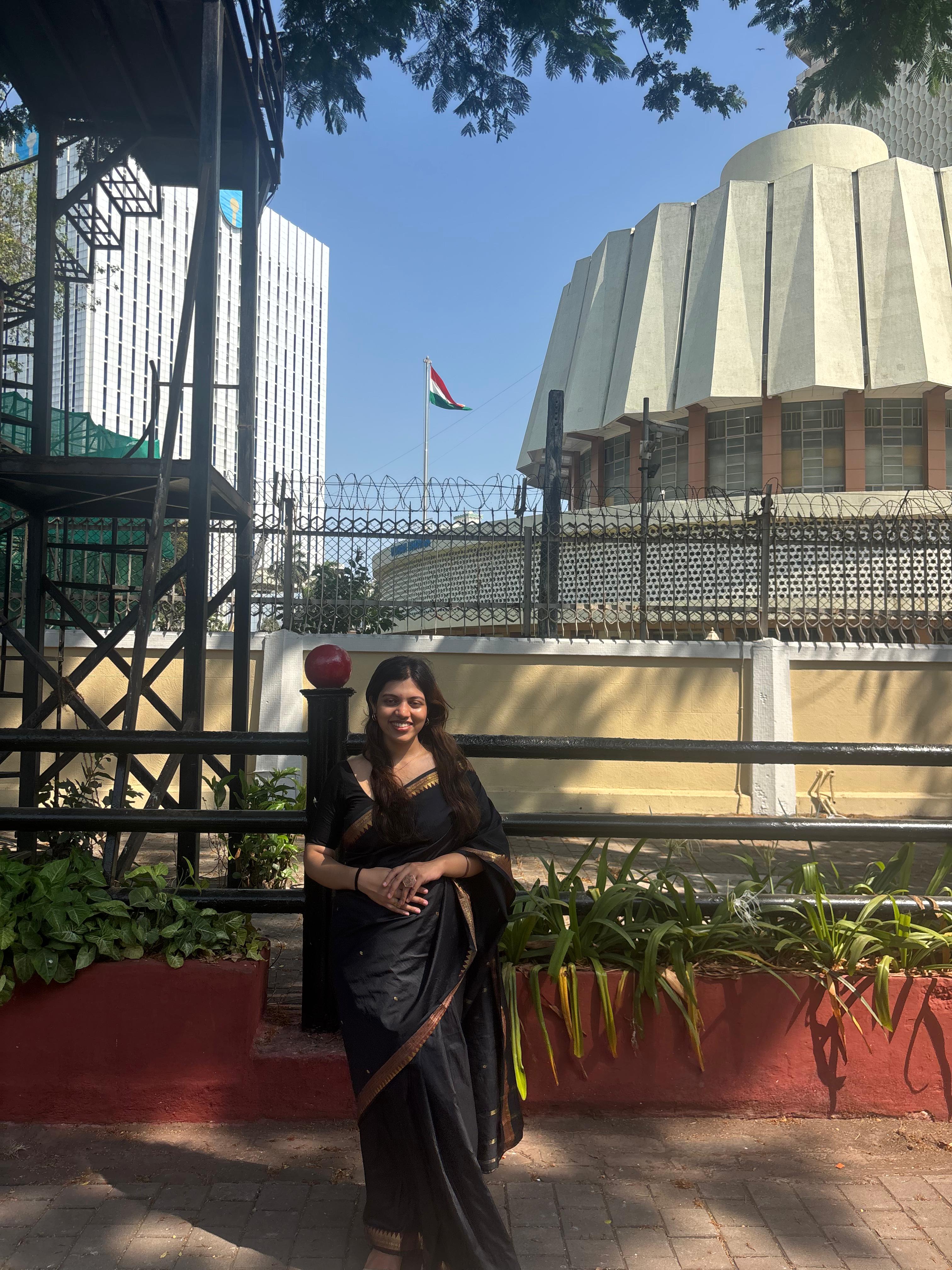 At Mantralaya with the Indian flag